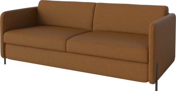 Pira, sofa s postelí, Čalounění LONDON Light Begie, Podnož Černá Bolia