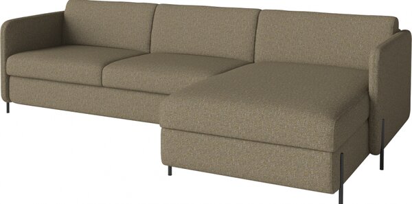 Pira, sofa s postelí, Čalounění LONDON Light Begie, Podnož Černá Bolia