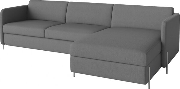 Pira, sofa s postelí, Čalounění LONDON Light Begie, Podnož Černá Bolia