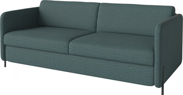 Pira, sofa s postelí, Čalounění LONDON Light Begie, Podnož Černá Bolia