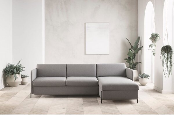 Pira, sofa s postelí, Čalounění LONDON Light Begie, Podnož Černá Bolia