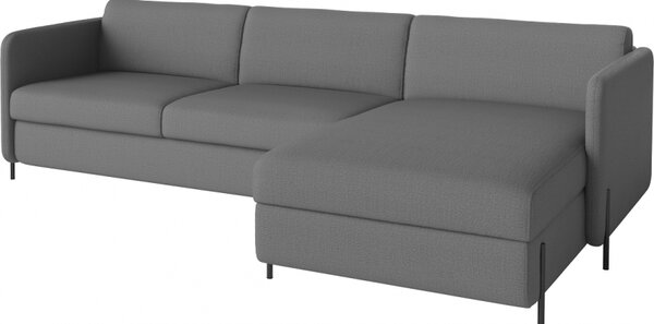 Pira, sofa s postelí, Čalounění LONDON Light Begie, Podnož Černá Bolia