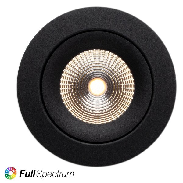 SLC SLC1162 Vestavné LED svítidlo One360 Full Spectrum 8 W 220-240 V 2700 K stmívatelné Ra97 IP44 36° černé - TLG