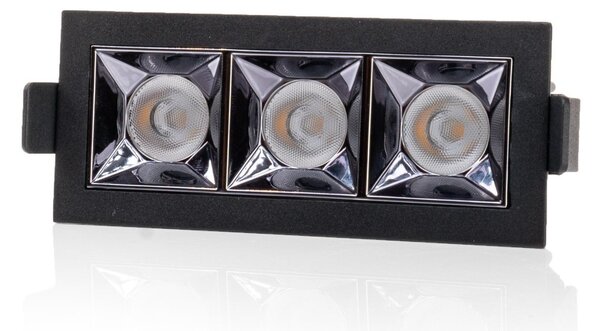 SLC SLC1261 Vestavné LED svítidlo PIXEL X3 9 W 220-240 V 2700 K stmívatelné 36° Ra90 černé - TLG