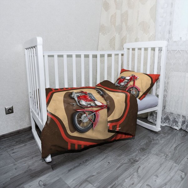 Sablio Mikroplyšové dětské povlečení do postýlky Jawa panelka Vintage - 120x90 / 40x60