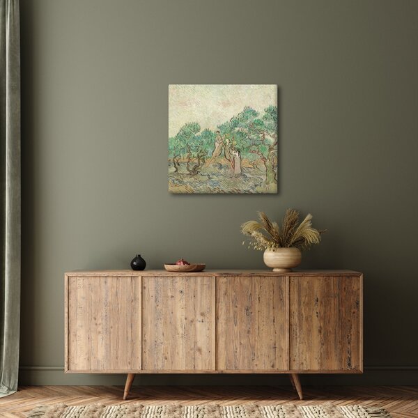 Obraz - Vincent van Gogh, The Olive Orchard, reprodukce (30x30 cm)