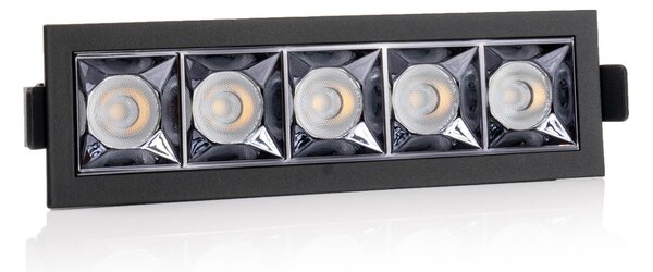 SLC SLC1267 Vestavné LED svítidlo PIXEL X5 13 W 220-240 V 2700 K stmívatelné 36° Ra90 černé - TLG