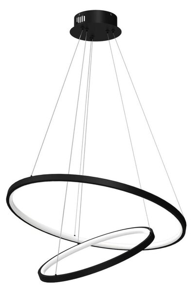 LED Lustr na lanku HOOP LED/51W/230V pr. 60 cm 4000K černá