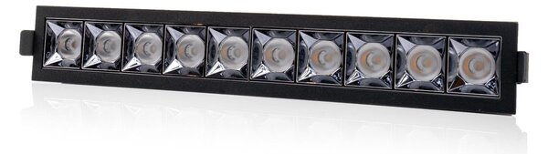SLC SLC1273 Vestavné LED svítidlo PIXEL 10x 25 W 220-240 V 2700 K stmívatelné 36° Ra90 černé - TLG