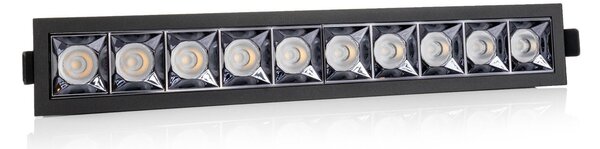 SLC SLC1273 Vestavné LED svítidlo PIXEL 10x 25 W 220-240 V 2700 K stmívatelné 36° Ra90 černé - TLG
