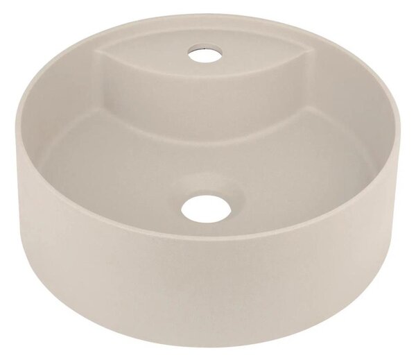 Deante CQS_5U4B - Umyvadlo na desku s otvorem SILIA pr. 36 cm granit/béžová