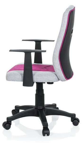 OTOČNÁ ŽIDLE PRO MLÁDEŽ, šedá, pink MID.YOU - Online Only psací stoly & židle, Online Only