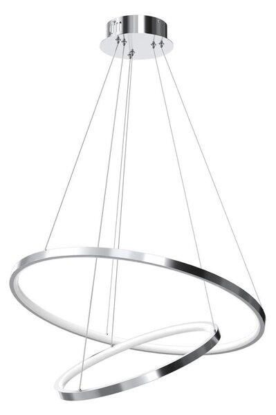 LED Lustr na lanku HOOP LED/51W/230V pr. 60 cm 4000K lesklý chrom