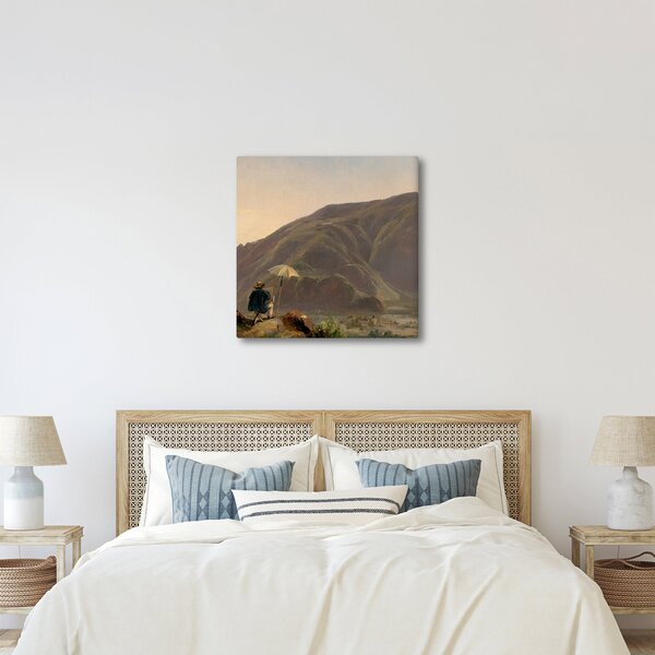Obraz - Jules Coignet, View of Bozen with a Painter, reprodukce (30x30 cm)