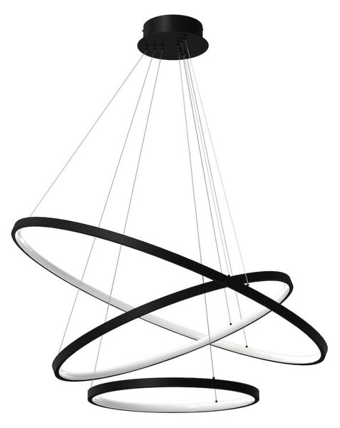 LED Lustr na lanku HOOP LED/93W/230V pr. 80 cm 4000K černá