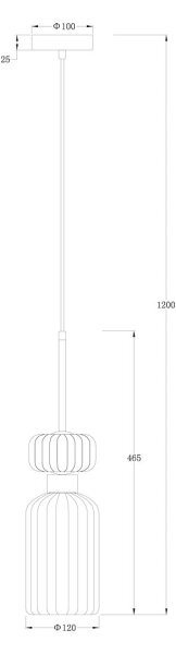 Lustr na lanku MOLLY 1xE14/40W/230V pr. 12 cm zlatá/zelená/růžová