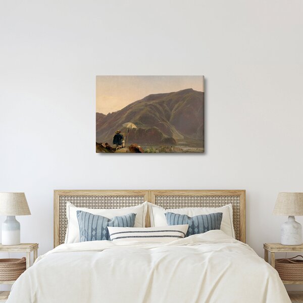 Obraz - Jules Coignet, View of Bozen with a Painter, reprodukce (70x50 cm)