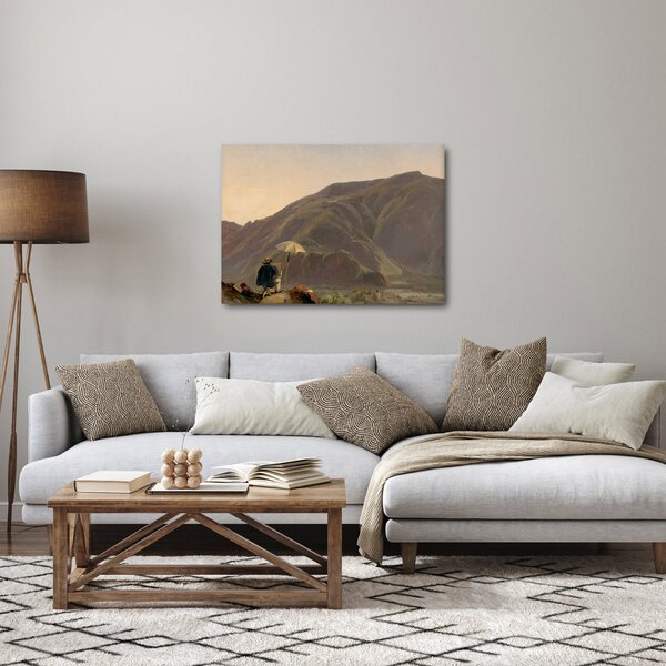 Obraz - Jules Coignet, View of Bozen with a Painter, reprodukce (70x50 cm)