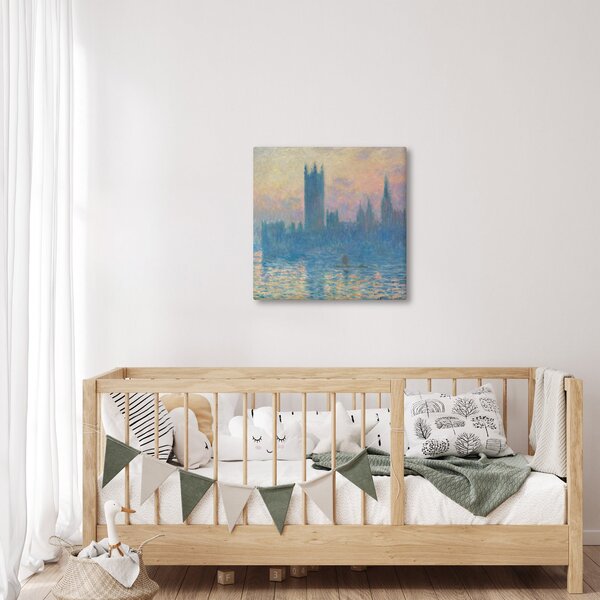 Obraz - Claude Monet, The Houses of Parliament, Sunset, reprodukce (30x30 cm)