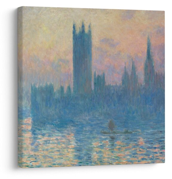 Obraz - Claude Monet, The Houses of Parliament, Sunset, reprodukce (30x30 cm)
