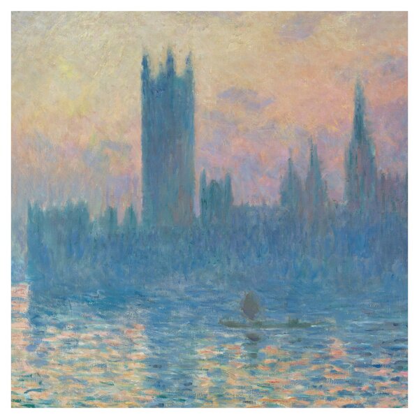 Obraz - Claude Monet, The Houses of Parliament, Sunset, reprodukce (30x30 cm)