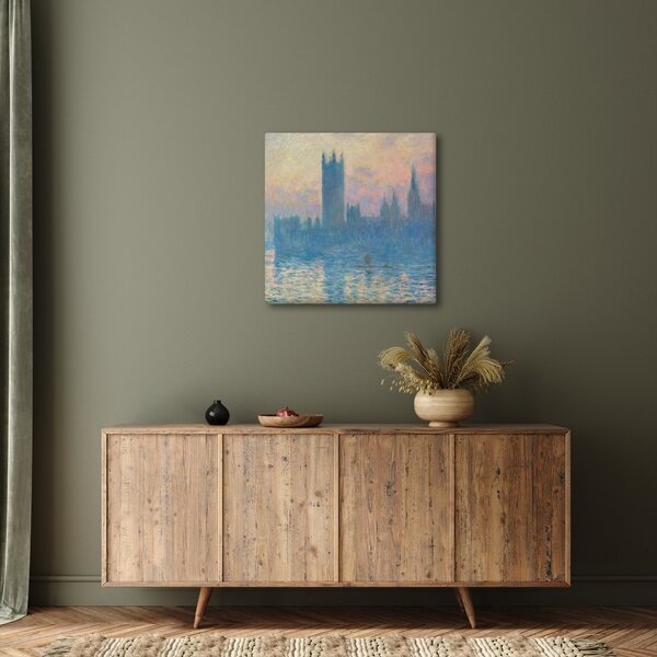 Obraz - Claude Monet, The Houses of Parliament, Sunset, reprodukce (30x30 cm)
