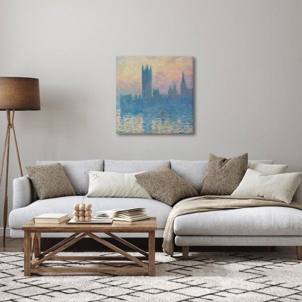 Obraz - Claude Monet, The Houses of Parliament, Sunset, reprodukce (30x30 cm)