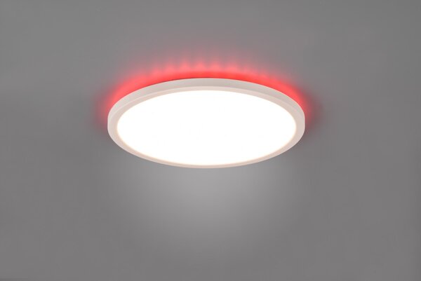 Trio R64371131 LED stropnice Aureo 1x18W | 2200lm | 3000-6500K + RGB | IP20 - nepřímé osvětlení, integrovaný stmívač, plynulé nastavení barvy světla, funkce paměti, noční režim, dálkový ovladač, matná bílá