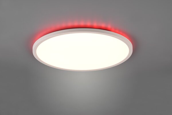 Trio R64371931 LED stropní svítidlo Aureo 1x30W | 3600lm | 3000-6500K + RGB | IP20 - nepřímé osvětlení, integrovaný stmívač, plynulé nastavení barvy světla, funkce paměti, noční režim, dálkový ovladač, matná bílá