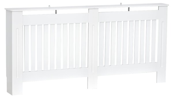 HOMCOM Kryt Radiátoru Moderní MDF Kryt Radiátoru do Obývacího Pokoje a Ložnice 172x19x81 cm Bílý | Aosom