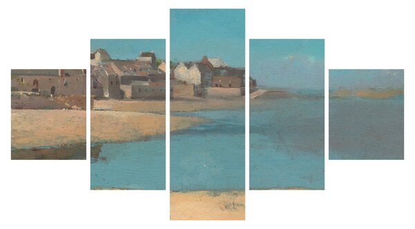 Obraz - Odilon Redon, Village by the Sea in Brittany, reprodukce (125x70 cm)
