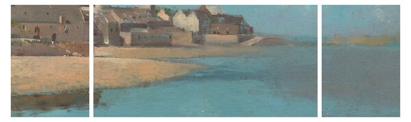 Obraz - Odilon Redon, Village by the Sea in Brittany, reprodukce (170x50 cm)
