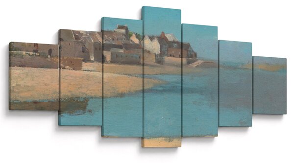 Obraz - Odilon Redon, Village by the Sea in Brittany, reprodukce (210x100 cm)