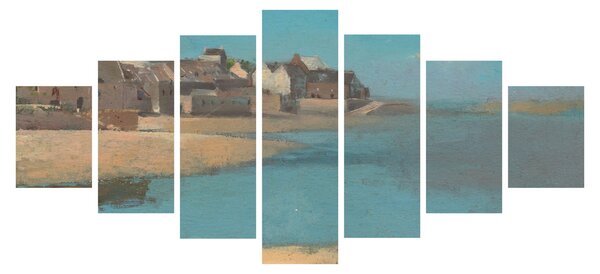 Obraz - Odilon Redon, Village by the Sea in Brittany, reprodukce (210x100 cm)
