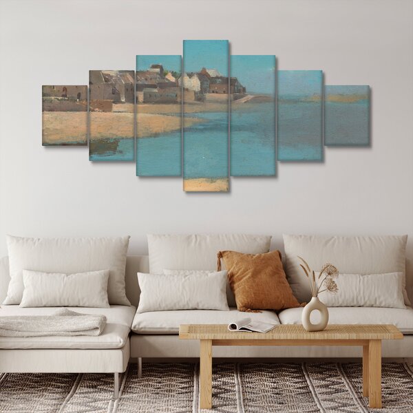 Obraz - Odilon Redon, Village by the Sea in Brittany, reprodukce (210x100 cm)