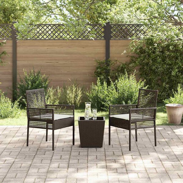 Zahradní bistro set 3 ks Hnědá polyratan 3334956