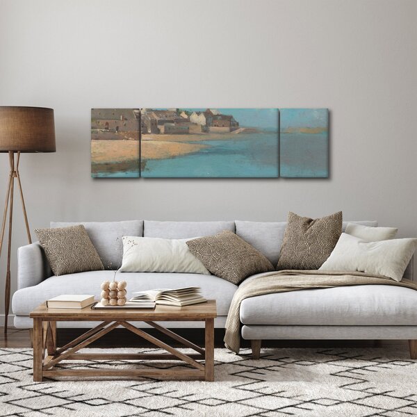 Obraz - Odilon Redon, Village by the Sea in Brittany, reprodukce (170x50 cm)
