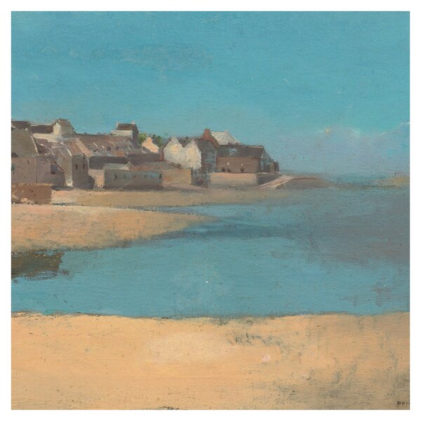 Obraz - Odilon Redon, Village by the Sea in Brittany, reprodukce (30x30 cm)