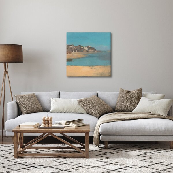 Obraz - Odilon Redon, Village by the Sea in Brittany, reprodukce (30x30 cm)