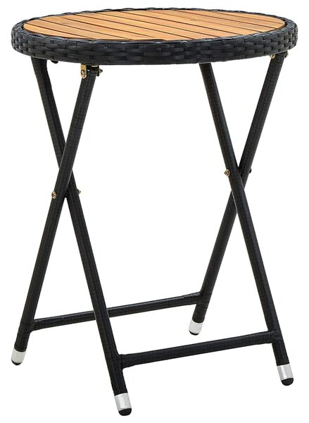 Zahradní bistro set 3 ks Černá polyratan 3334967