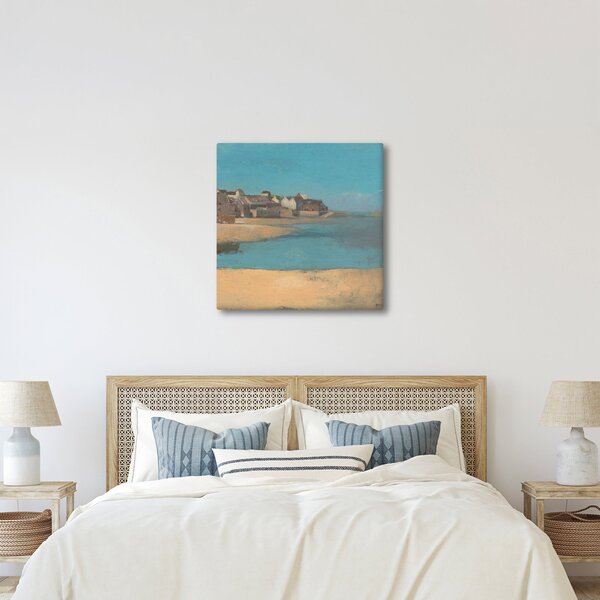 Obraz - Odilon Redon, Village by the Sea in Brittany, reprodukce (30x30 cm)