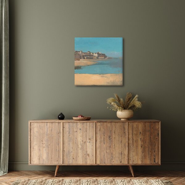 Obraz - Odilon Redon, Village by the Sea in Brittany, reprodukce (30x30 cm)