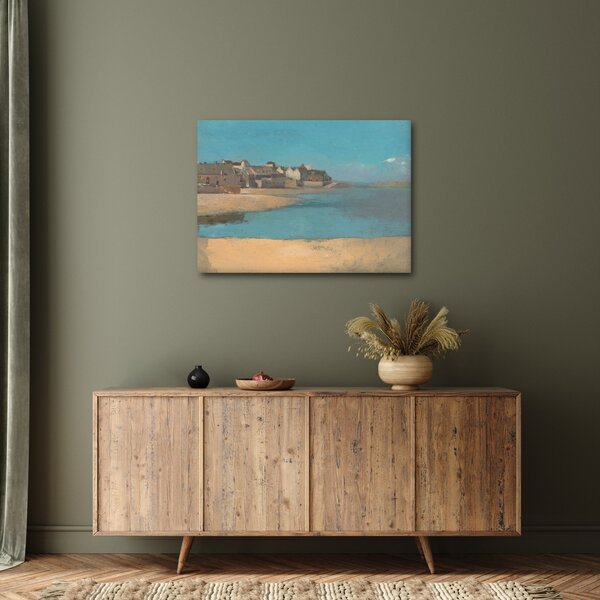 Obraz - Odilon Redon, Village by the Sea in Brittany, reprodukce (70x50 cm)