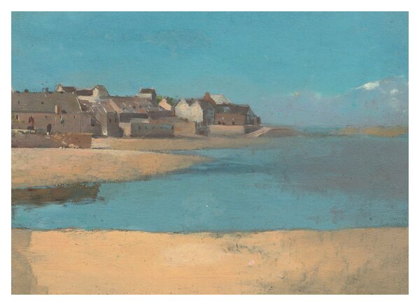 Obraz - Odilon Redon, Village by the Sea in Brittany, reprodukce (70x50 cm)