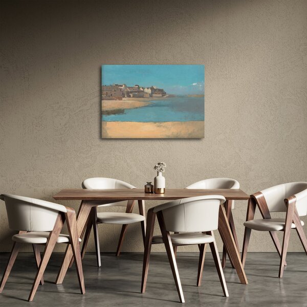 Obraz - Odilon Redon, Village by the Sea in Brittany, reprodukce (70x50 cm)