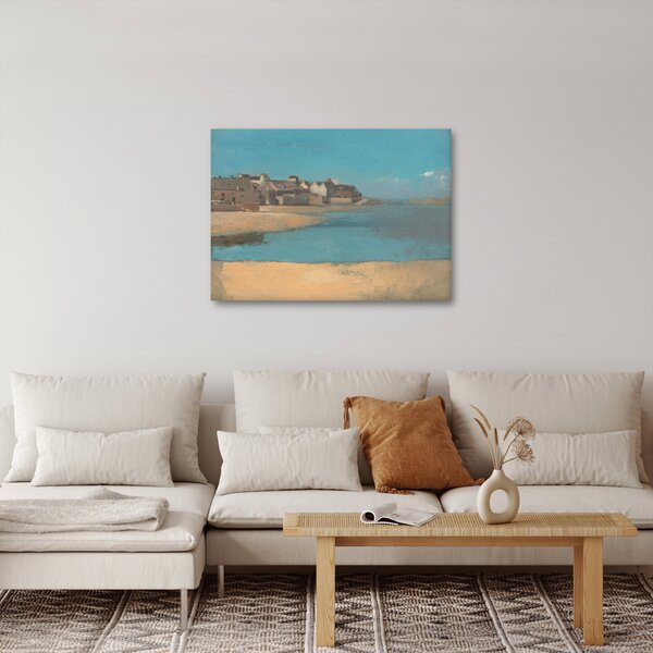 Obraz - Odilon Redon, Village by the Sea in Brittany, reprodukce (70x50 cm)
