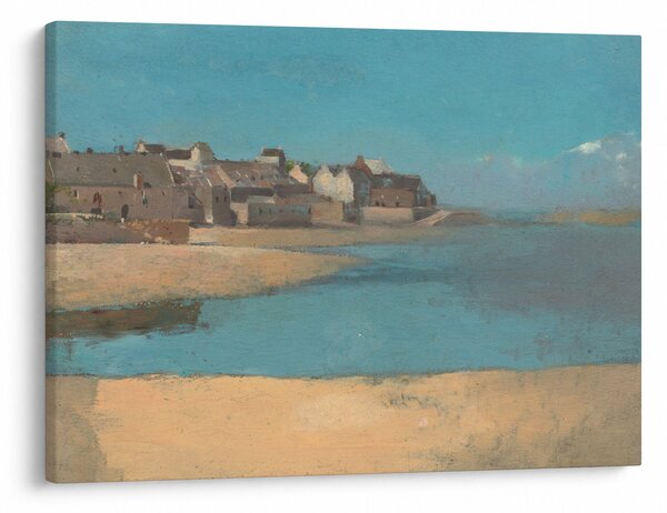 Obraz - Odilon Redon, Village by the Sea in Brittany, reprodukce (70x50 cm)