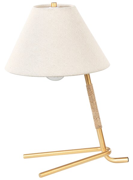 Kovová stolní lampa zlatá FLEMING