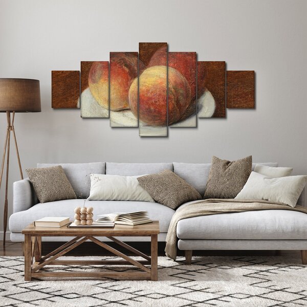 Obraz - Henri Fantin-Latour, Three Peaches on a Plate, reprodukce (210x100 cm)
