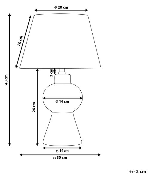 Stolní lampa FABILOS Keramika Oranžová